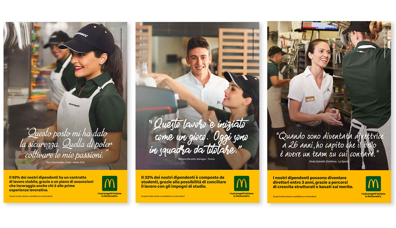 I tuoi progetti iniziano in McDonald’s: parola di chi ci lavora. È la nuova campagna firmata Leo Burnett, con PR a cura di MSL